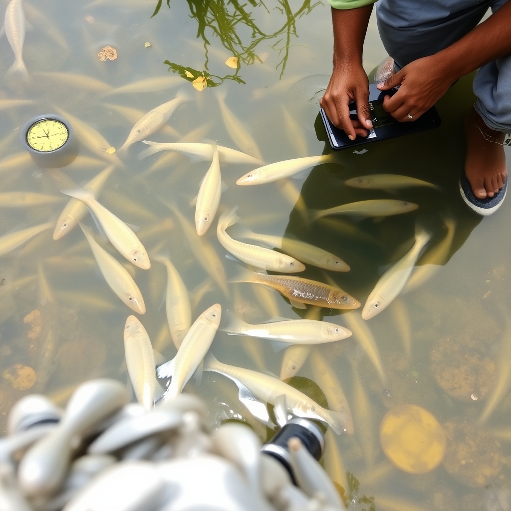 Pemeriksaan benih lele dan kualitas air kolam untuk mencegah kematian setelah tebar